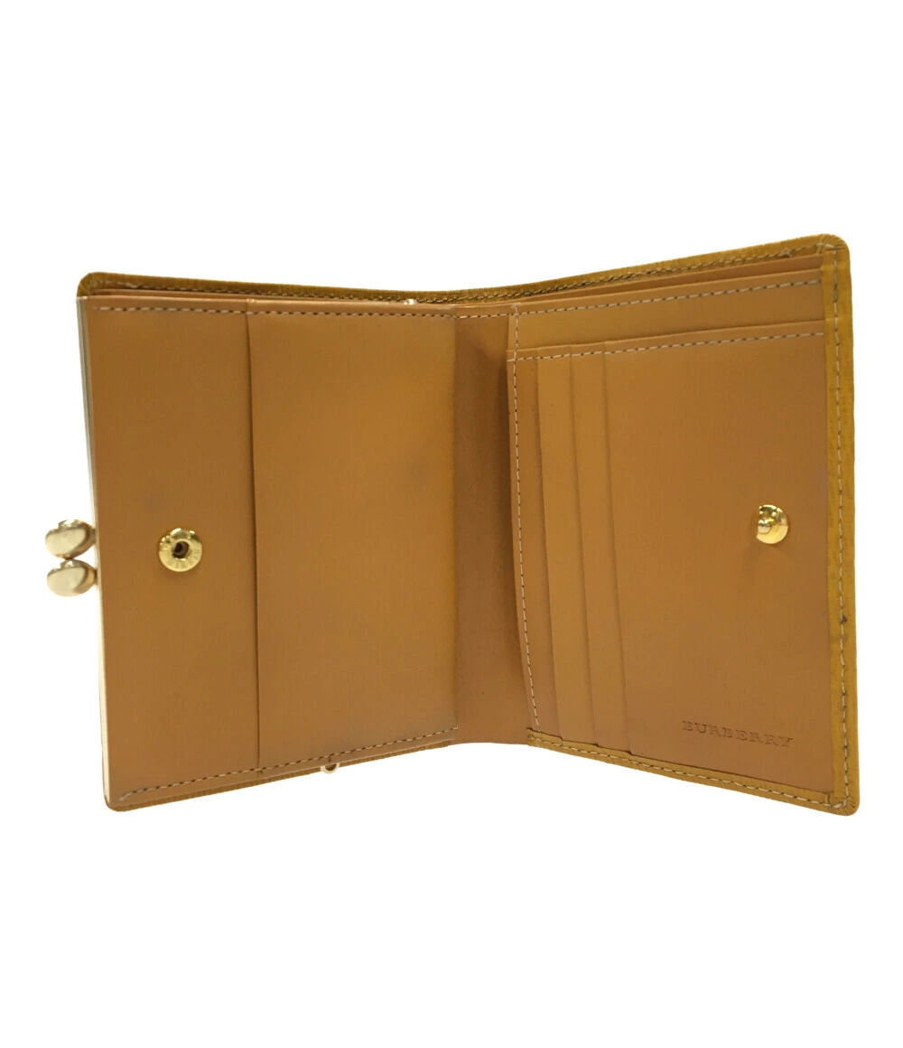 Burberry Bi Clasp Closure fold Wallet Black